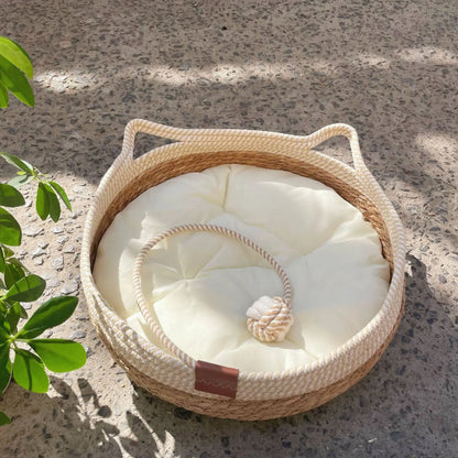 Rattan Woven Cat Bed