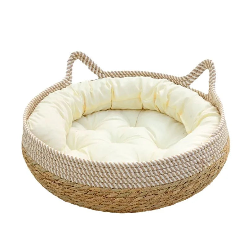 Rattan Woven Cat Bed