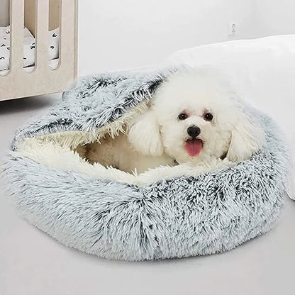 Winter Plush Cat Bed