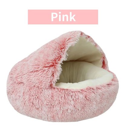 Winter Plush Cat Bed