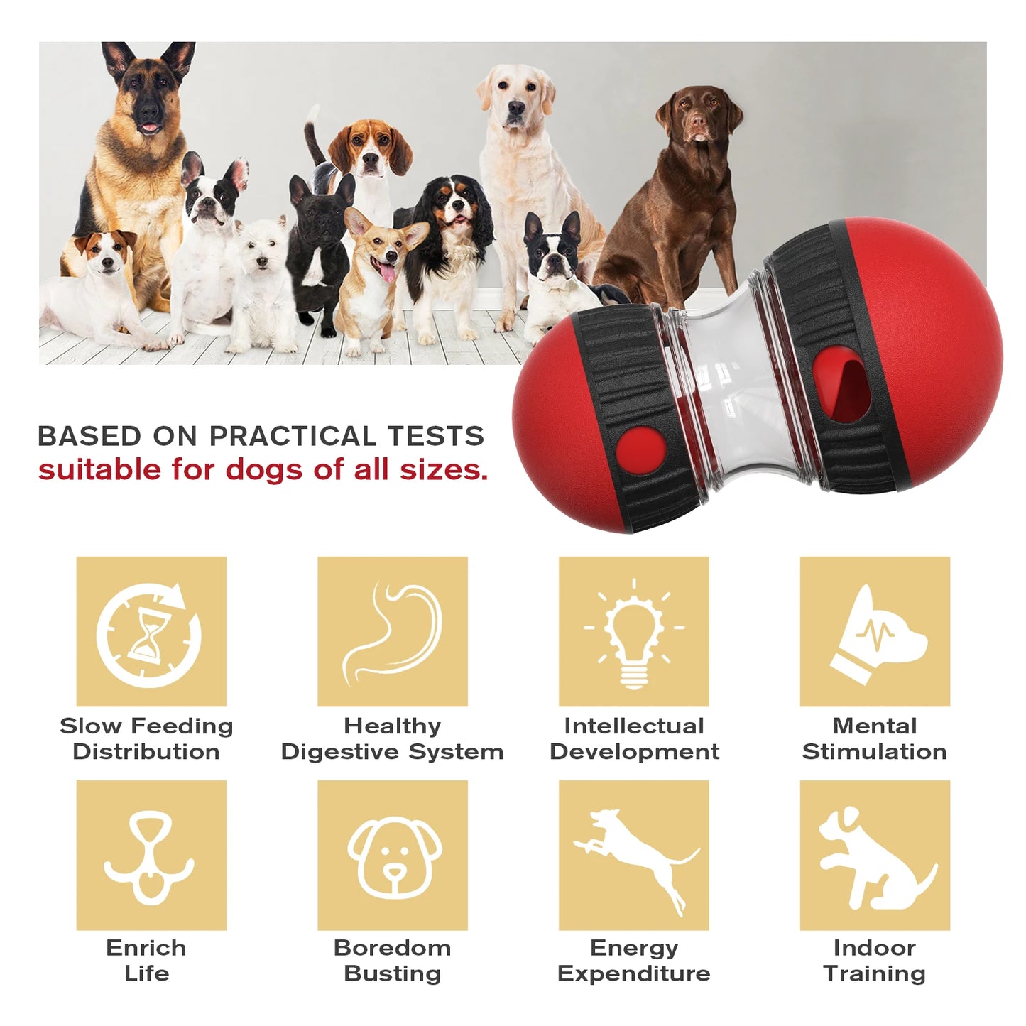 Interactive IQ Dog Toy And Slow Feeder Ball