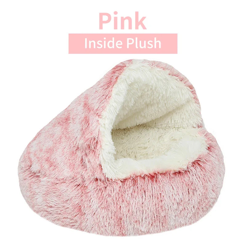 Winter Plush Cat Bed