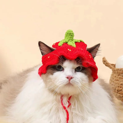 Hand-Knitted Cotton Pet Hats