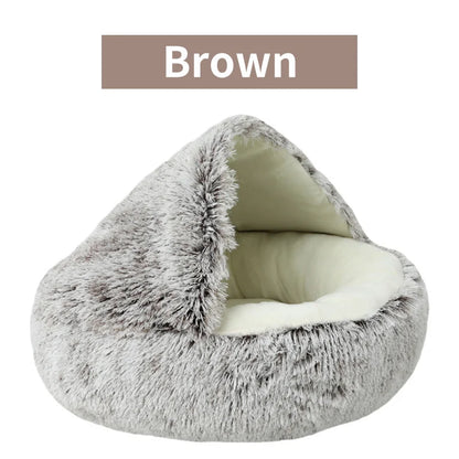 Winter Plush Cat Bed