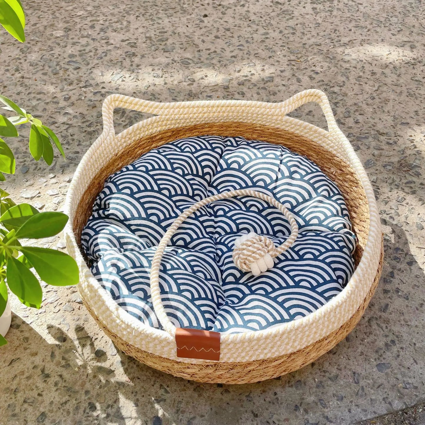 Rattan Woven Cat Bed